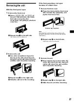 Предварительный просмотр 27 страницы Sony CDX-M730 Operating Instruction