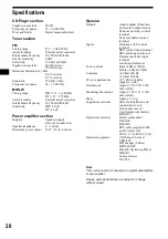 Предварительный просмотр 28 страницы Sony CDX-M730 Operating Instruction