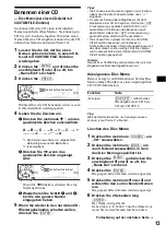 Предварительный просмотр 43 страницы Sony CDX-M730 Operating Instruction