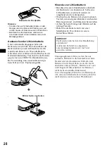 Предварительный просмотр 58 страницы Sony CDX-M730 Operating Instruction