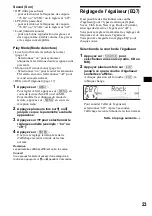 Предварительный просмотр 85 страницы Sony CDX-M730 Operating Instruction