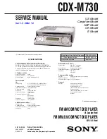 Sony CDX-M730 Service Manual предпросмотр