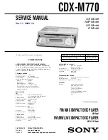 Предварительный просмотр 1 страницы Sony CDX-M770 - Fm/am Compact Disc Player Service Manual