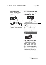 Предварительный просмотр 5 страницы Sony CDX-M7810 - Fm/am Compact Disc Player Operating Instructions Manual