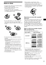 Предварительный просмотр 7 страницы Sony CDX-M850MP  (XT-XM1) Operating Instruction