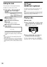 Предварительный просмотр 10 страницы Sony CDX-M850MP  (XT-XM1) Operating Instruction