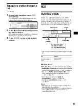 Предварительный просмотр 17 страницы Sony CDX-M850MP  (XT-XM1) Operating Instruction