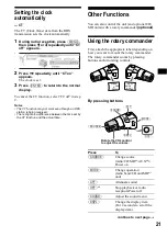 Предварительный просмотр 21 страницы Sony CDX-M850MP  (XT-XM1) Operating Instruction