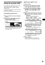 Предварительный просмотр 25 страницы Sony CDX-M850MP  (XT-XM1) Operating Instruction