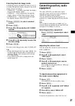 Предварительный просмотр 27 страницы Sony CDX-M850MP  (XT-XM1) Operating Instruction