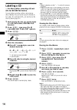 Предварительный просмотр 14 страницы Sony CDX-M8800 - Fm/am Compact Disc Player Operating Instructions Manual