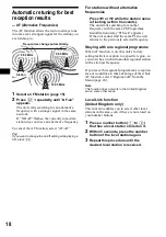 Предварительный просмотр 18 страницы Sony CDX-M8800 - Fm/am Compact Disc Player Operating Instructions Manual