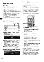 Предварительный просмотр 12 страницы Sony CDX-M9900 Operating Instructions  (primary manual) Operating Instructions Manual