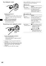 Предварительный просмотр 46 страницы Sony CDX-M9900 Operating Instructions  (primary manual) Operating Instructions Manual