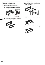 Предварительный просмотр 48 страницы Sony CDX-M9900 Operating Instructions  (primary manual) Operating Instructions Manual