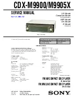 Sony CDX-M9900 Operating Instructions  (primary manual) Service Manual предпросмотр