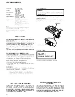 Предварительный просмотр 2 страницы Sony CDX-M9900 Operating Instructions  (primary manual) Service Manual