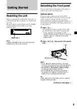 Предварительный просмотр 9 страницы Sony CDX-MP30 Operating Instruction