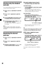 Предварительный просмотр 16 страницы Sony CDX-MP30 Operating Instruction