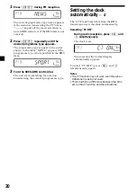 Предварительный просмотр 20 страницы Sony CDX-MP30 Operating Instruction