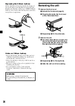 Предварительный просмотр 26 страницы Sony CDX-MP30 Operating Instruction