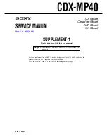 Preview for 53 page of Sony CDX-MP40 Installation/Connection Service Manual