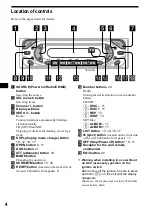 Preview for 4 page of Sony CDX-MP40  (XT-XM1) Operating Instructions Manual