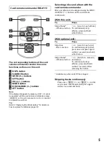 Предварительный просмотр 5 страницы Sony CDX-MP40  (XT-XM1) Operating Instructions Manual