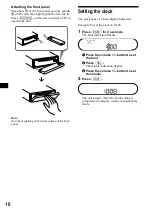 Предварительный просмотр 10 страницы Sony CDX-MP40  (XT-XM1) Operating Instructions Manual