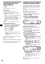 Preview for 20 page of Sony CDX-MP40  (XT-XM1) Operating Instructions Manual