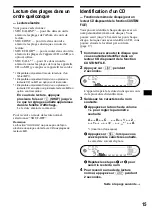 Preview for 41 page of Sony CDX-MP40  (XT-XM1) Operating Instructions Manual