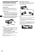 Preview for 10 page of Sony CDX-MP70 Installation/Connection Operating Instructions Manual