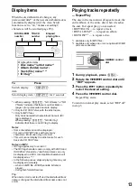 Предварительный просмотр 13 страницы Sony CDX-MP70 Installation/Connection Operating Instructions Manual