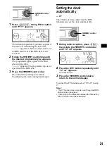 Preview for 21 page of Sony CDX-MP70 Installation/Connection Operating Instructions Manual