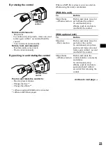 Предварительный просмотр 23 страницы Sony CDX-MP70 Installation/Connection Operating Instructions Manual