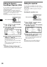 Preview for 26 page of Sony CDX-MP70 Installation/Connection Operating Instructions Manual