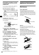 Предварительный просмотр 30 страницы Sony CDX-MP70 Installation/Connection Operating Instructions Manual