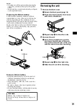 Preview for 31 page of Sony CDX-MP70 Installation/Connection Operating Instructions Manual