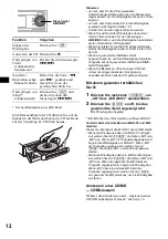 Preview for 46 page of Sony CDX-MP70 Installation/Connection Operating Instructions Manual