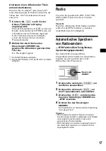 Предварительный просмотр 51 страницы Sony CDX-MP70 Installation/Connection Operating Instructions Manual