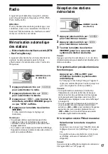 Preview for 89 page of Sony CDX-MP70 Installation/Connection Operating Instructions Manual