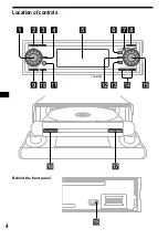 Предварительный просмотр 4 страницы Sony CDX-MP80 Operating Instructions Manual