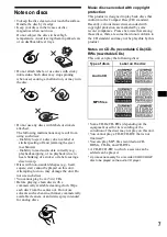 Предварительный просмотр 7 страницы Sony CDX-MP80 Operating Instructions Manual