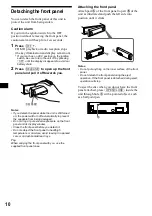 Предварительный просмотр 10 страницы Sony CDX-MP80 Operating Instructions Manual