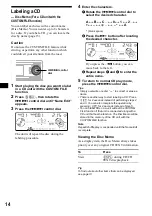 Предварительный просмотр 14 страницы Sony CDX-MP80 Operating Instructions Manual