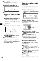 Предварительный просмотр 26 страницы Sony CDX-MP80 Operating Instructions Manual