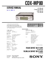 Предварительный просмотр 1 страницы Sony CDX-MP80 Service Manual