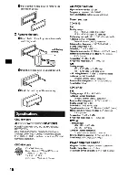 Предварительный просмотр 16 страницы Sony CDX-MR10 Operating Instructions Manual