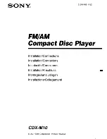 Предварительный просмотр 21 страницы Sony CDX-MR10 Operating Instructions Manual