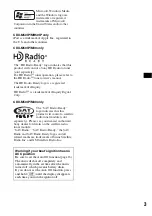 Предварительный просмотр 3 страницы Sony CDX-MR50IP Operating Instructions Manual